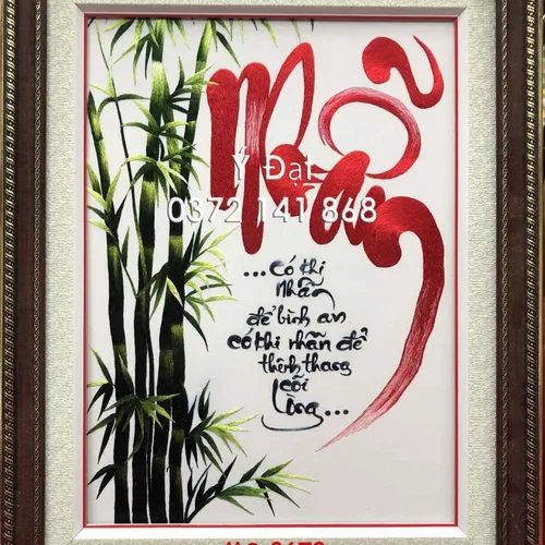 Tranh thêu chữ nhẫn MS 8673
