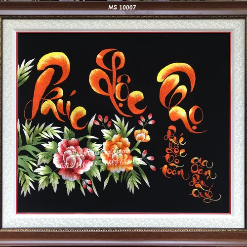 TRANH THÊU CHỮ PHÚC LỘC THỌ MS 10007