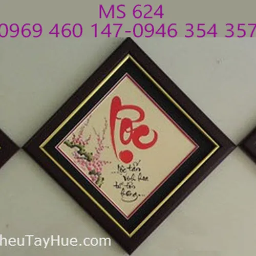 TRANH THÊU CHỮ PHÚC LỘC THỌ MS 624