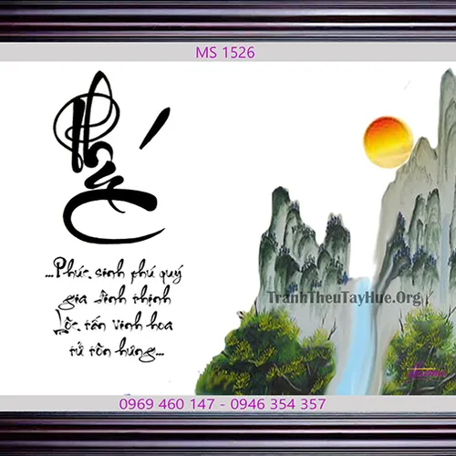 TRANH THÊU CHỮ PHÚC MS 1526