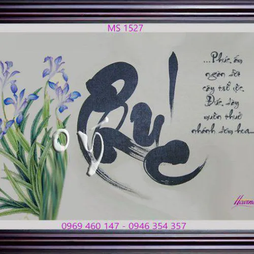 Tranh thêu chữ Phúc Ms 1527
