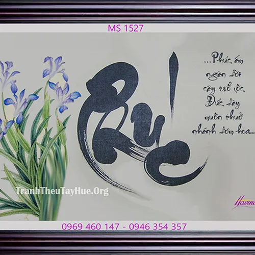 TRANH THÊU CHỮ PHÚC MS 1527