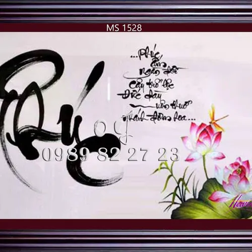 Tranh thêu chữ Phúc MS 1528