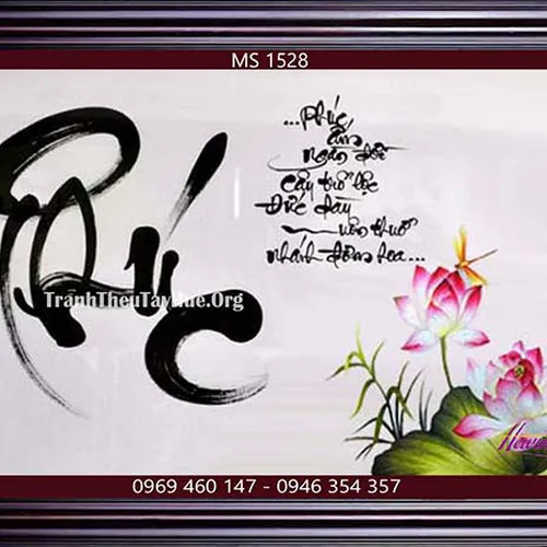 TRANH THÊU CHỮ PHÚC MS 1528