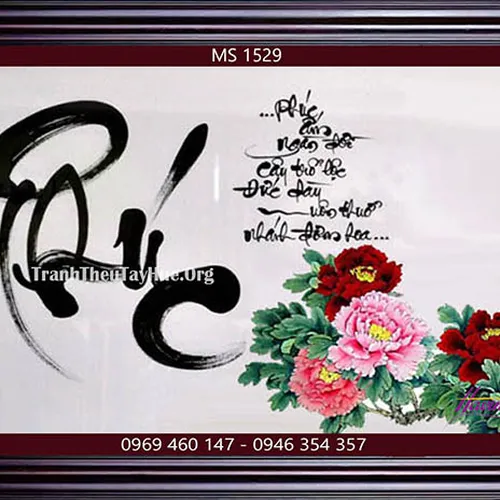 TRANH THÊU CHỮ PHÚC MS 1529
