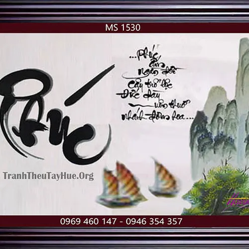 TRANH THÊU CHỮ PHÚC MS 1530