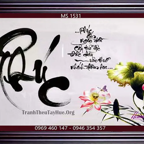 TRANH THÊU CHỮ PHÚC MS 1531
