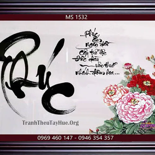 TRANH THÊU CHỮ PHÚC MS 1532