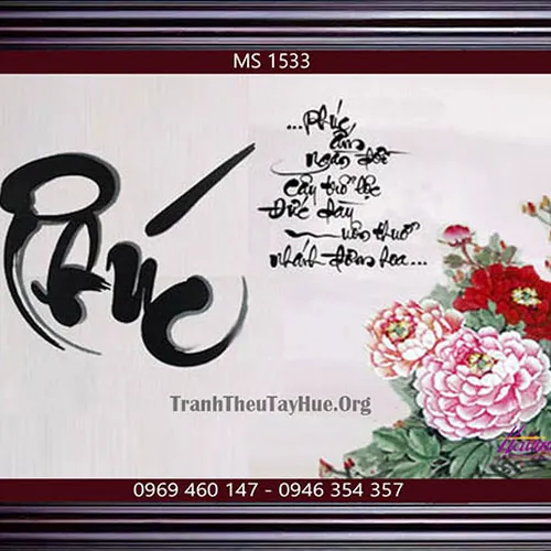 TRANH THÊU CHỮ PHÚC MS 1533