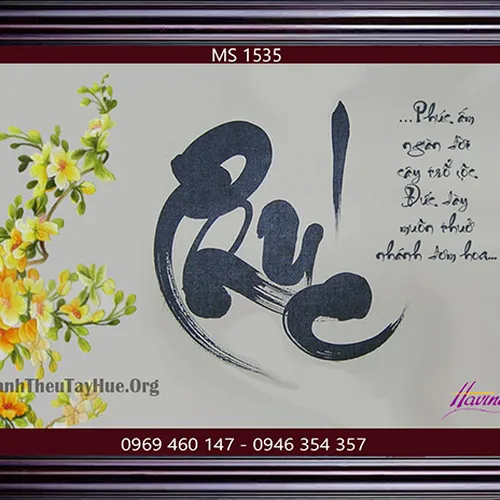 TRANH THÊU CHỮ PHÚC MS 1535