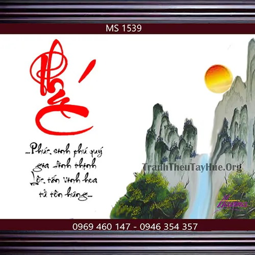 TRANH THÊU CHỮ PHÚC MS 1539