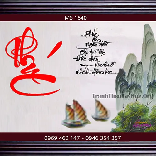 TRANH THÊU CHỮ PHÚC MS 1540