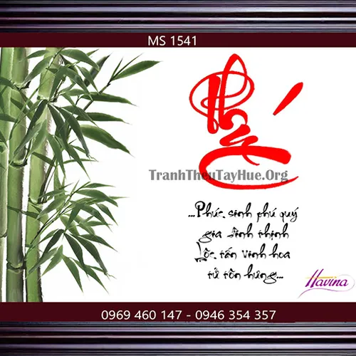 TRANH THÊU CHỮ PHÚC MS 1541