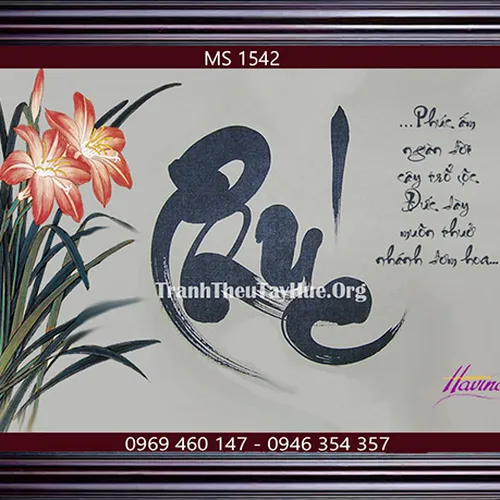TRANH THÊU CHỮ PHÚC MS 1542