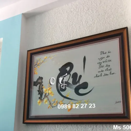 Tranh thêu chữ Phúc  MS 5066
