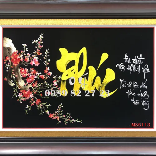 Tranh thêu chữ Phúc MS 6113