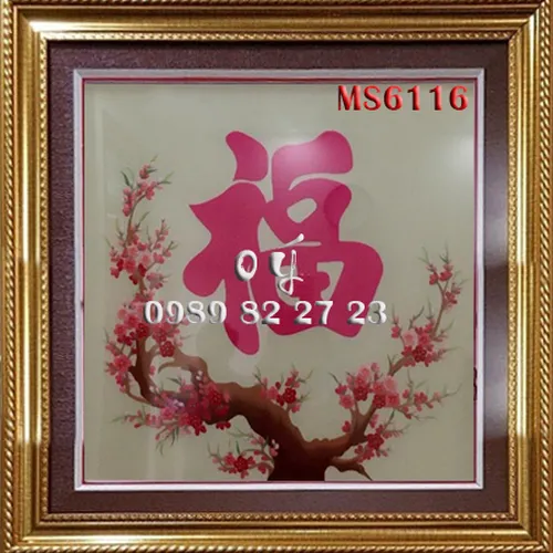 Tranh thêu chữ Phúc MS 6115