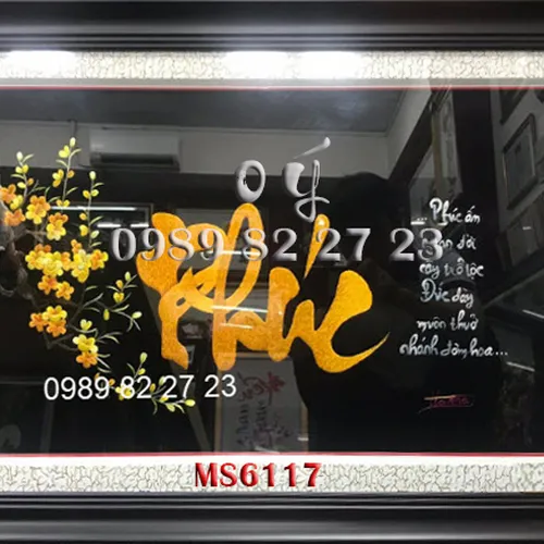 Tranh thêu chữ Phúc MS 6117