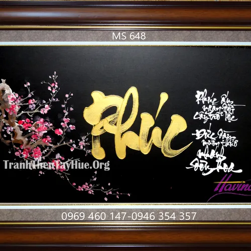 TRANH THÊU CHỮ PHÚC MS 648