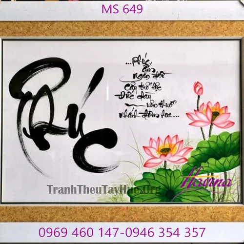 TRANH THÊU CHỮ PHÚC MS 649