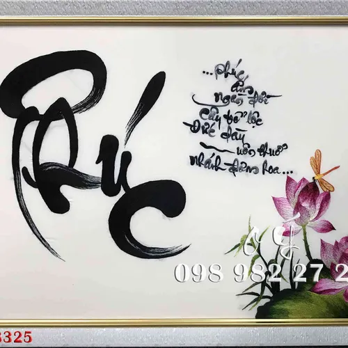 Tranh Thêu Chữ Phúc MS 8325