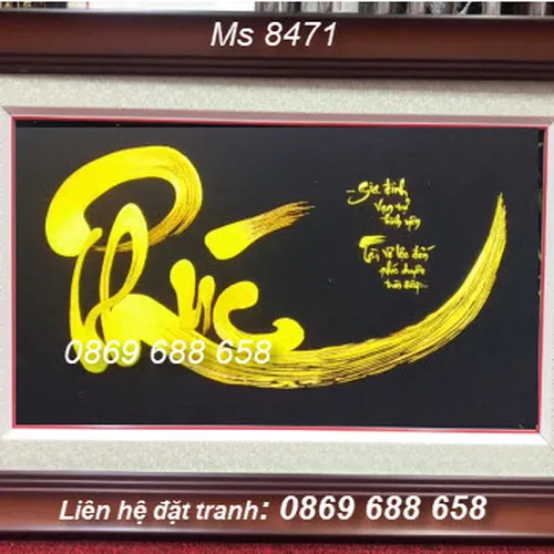 Tranh thêu chữ phúc ms 8471