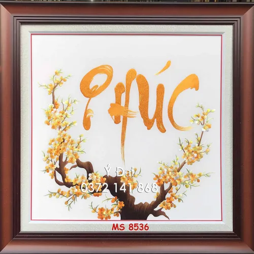 Tranh thêu chữ phúc ms 8536