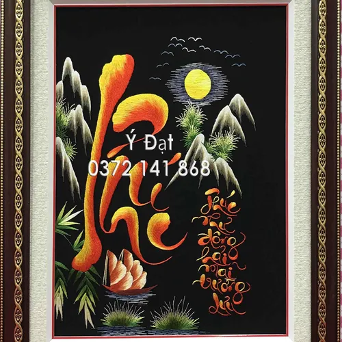 Tranh thêu chữ phúc ms 8624