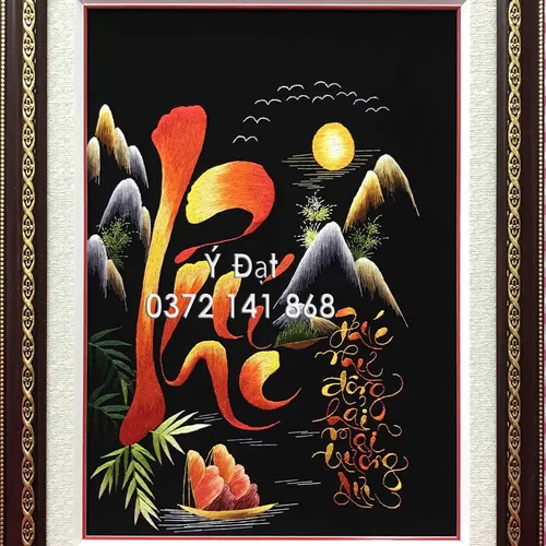 Tranh thêu chữ phúc ms 8626
