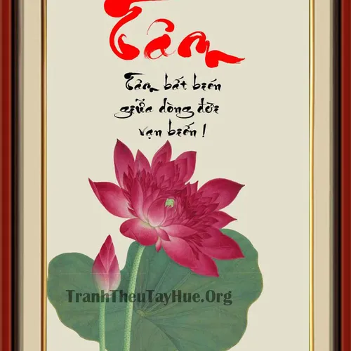 TRANH THÊU CHỮ TÂM MS 1420