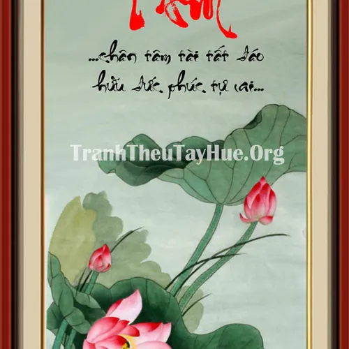 TRANH THÊU CHỮ TÂM MS 1425