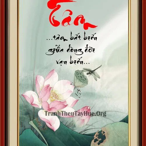 TRANH THÊU CHỮ TÂM MS 1430