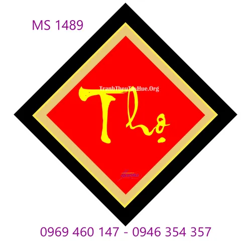 TRANH THÊU CHỮ THỌ MS 1489