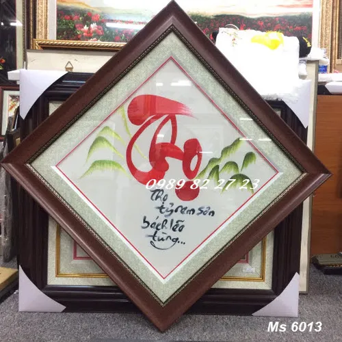 Tranh thêu chữ thọ ms 6013
