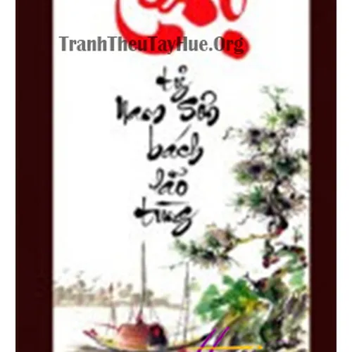 TRANH THÊU CHỮ THỌ MS 658