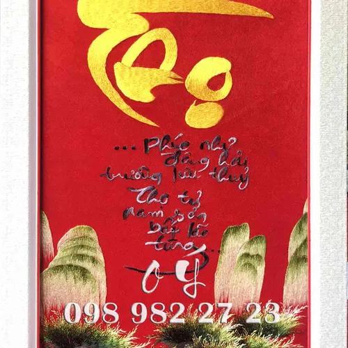 Tranh Thêu Chữ Thọ MS 8318