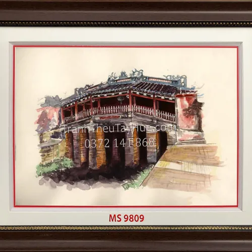 Tranh Thêu Chùa Cầu MS 9809
