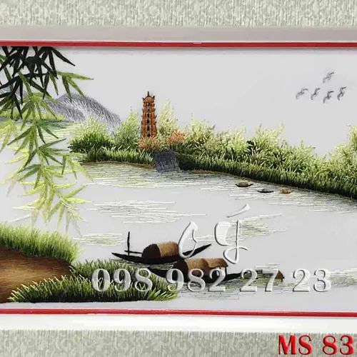 Tranh Thêu Chùa Linh Mụ MS 8336