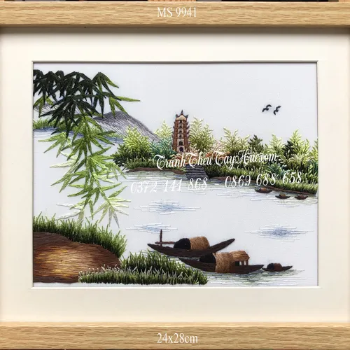 Tranh thêu Chùa Linh Mụ MS 9941