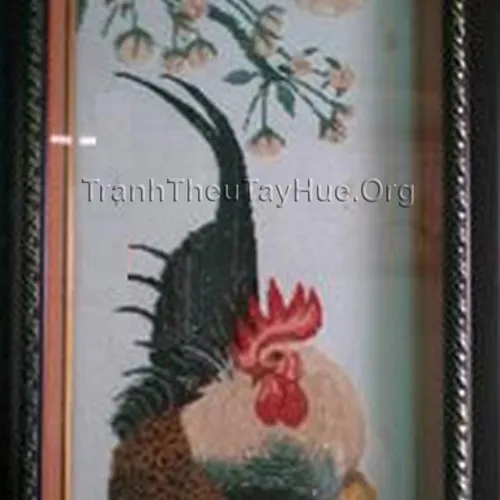 Tranh thêu con gà MS 40