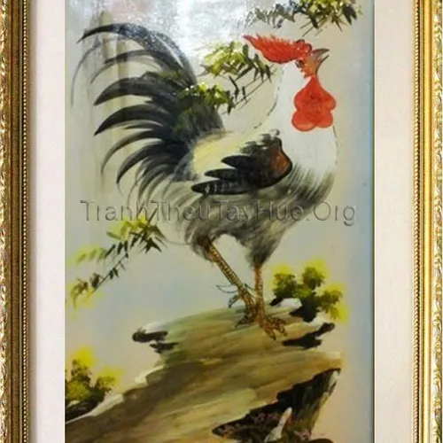 Tranh thêu con gà MS 42