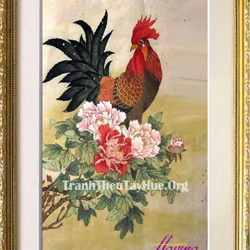 Tranh thêu con gà MS 795