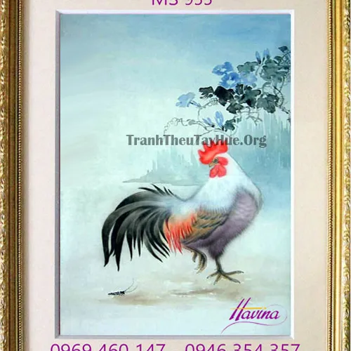 Tranh thêu con gà MS 955