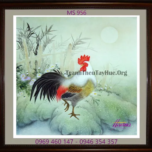 Tranh thêu con gà MS 956
