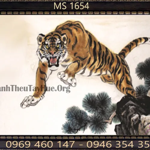 TRANH THÊU CON HỔ MS 1654