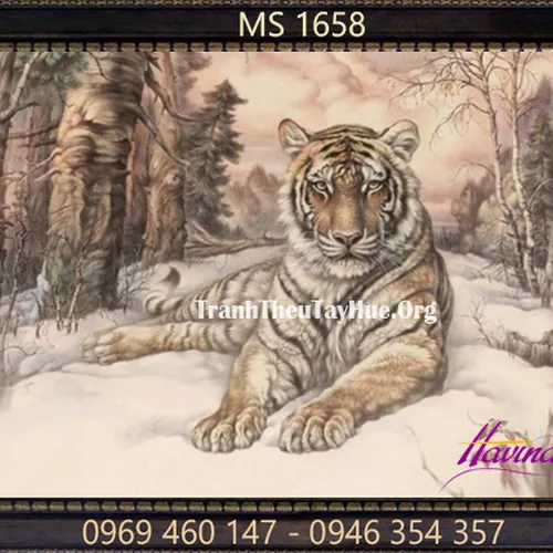 TRANH THÊU CON HỔ MS 1658