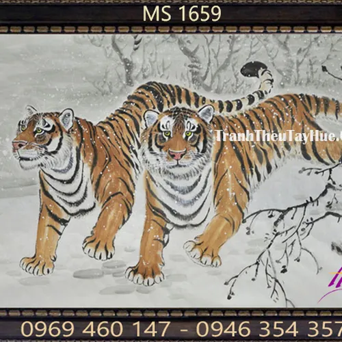 TRANH THÊU CON HỔ MS 1659