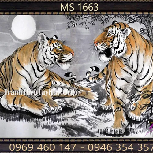 TRANH THÊU CON HỔ MS 1663