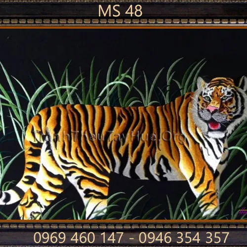 Tranh thêu con hổ MS 48