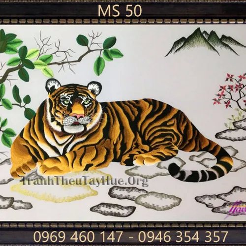 Tranh thêu con hổ MS 50